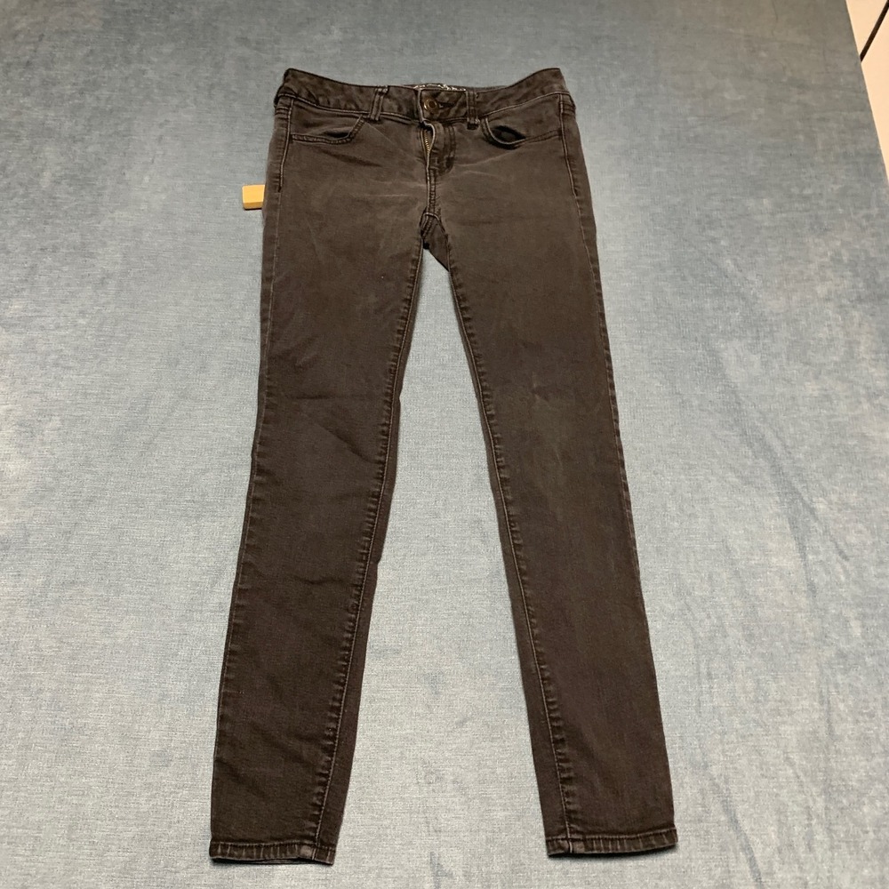 American Eagle Outfitters Jegging Jeans Womens 4 Black Denim Regular Skinny Leg